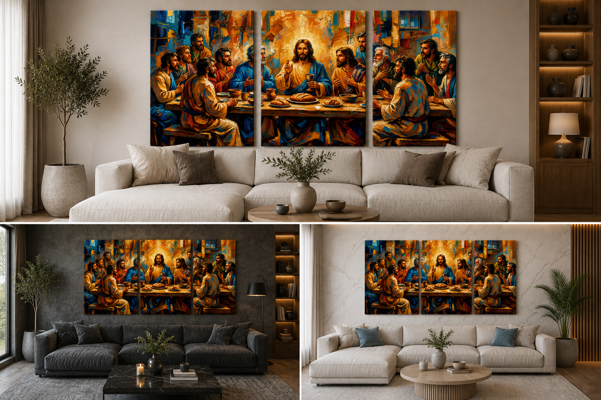 Última Cena - Cuadro Decorativo Religioso #11