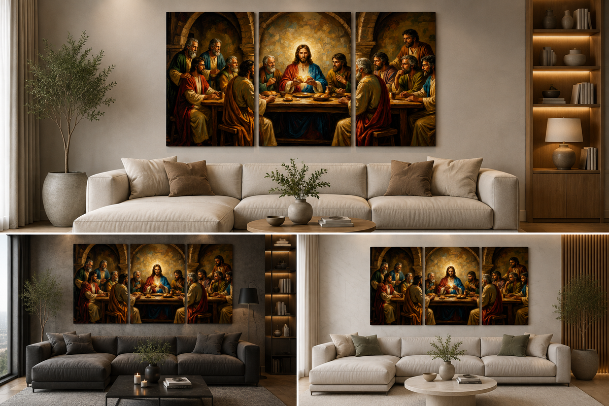 Última Cena - Cuadro Decorativo Religioso #13