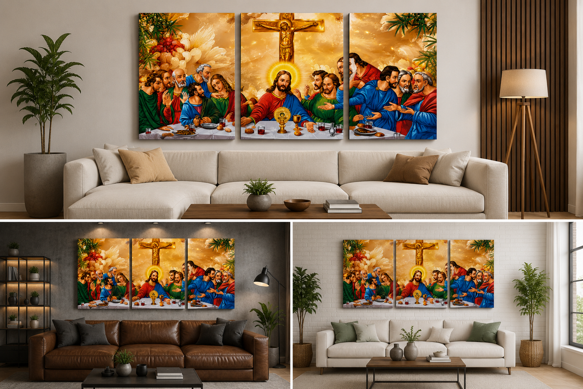 Última Cena - Cuadro Decorativo Religioso #19