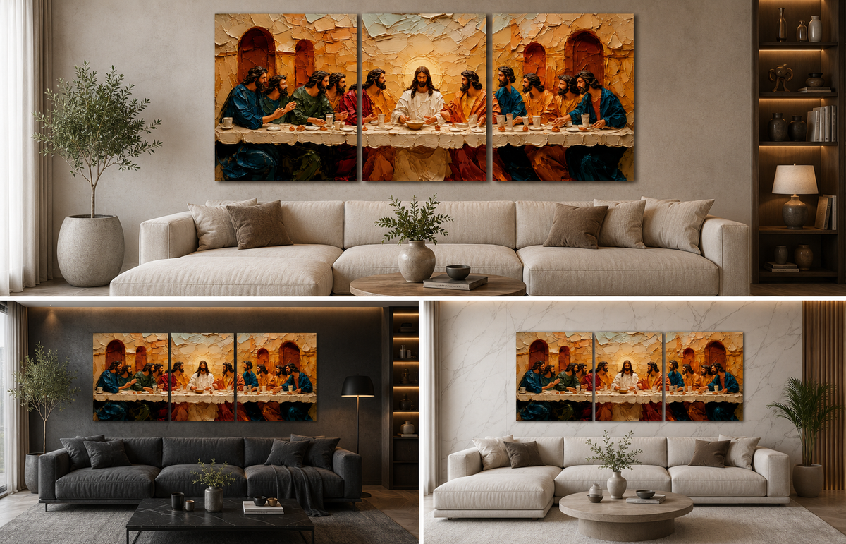 Última Cena - Cuadro Decorativo Religioso #7