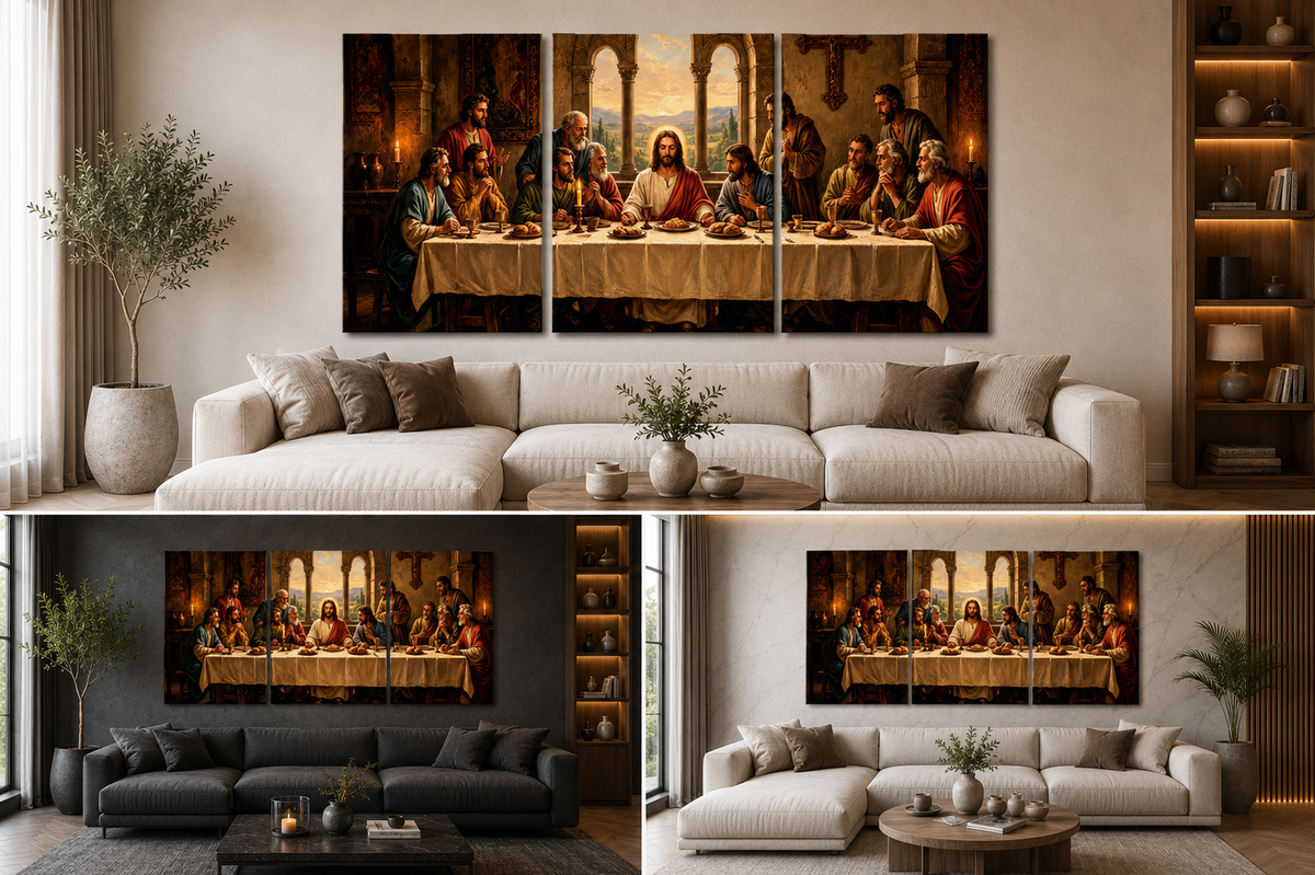 Última Cena - Cuadro Decorativo Religioso #8
