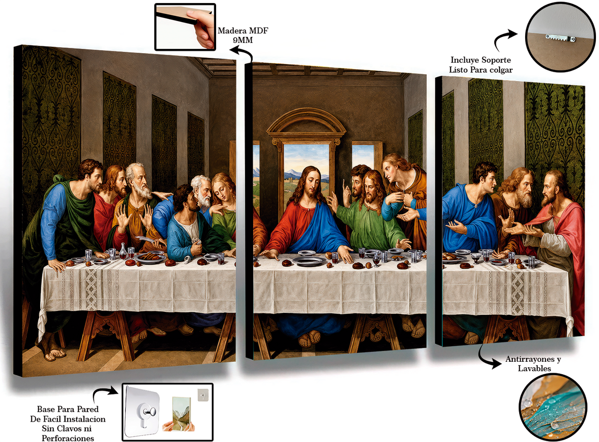 Última Cena - Cuadro Decorativo Religioso