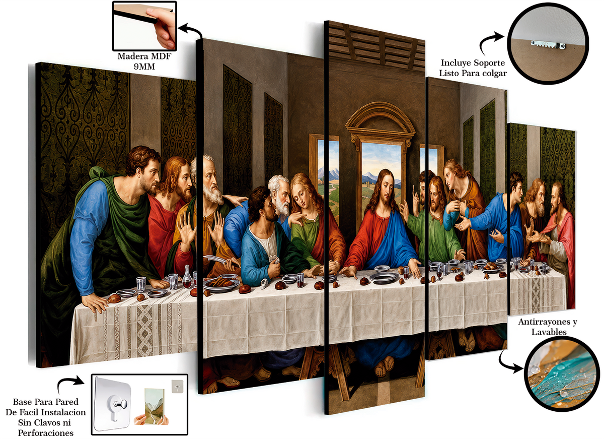 Última Cena - Cuadro Decorativo Religioso