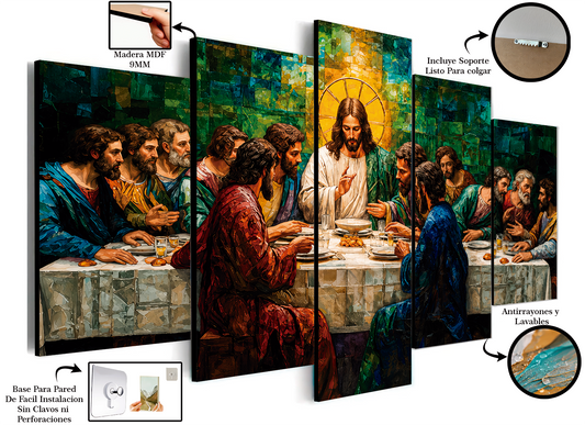 Última Cena - Cuadro Decorativo Religioso #10