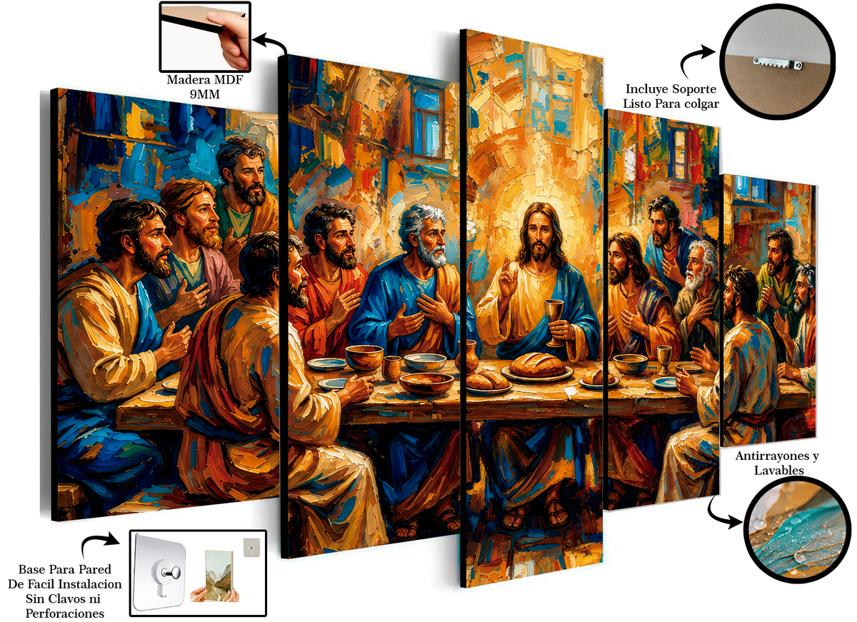Última Cena - Cuadro Decorativo Religioso #11