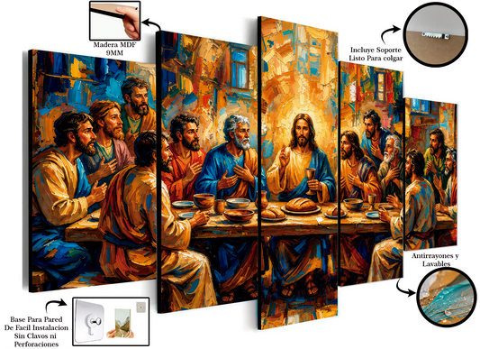 Última Cena - Cuadro Decorativo Religioso #11