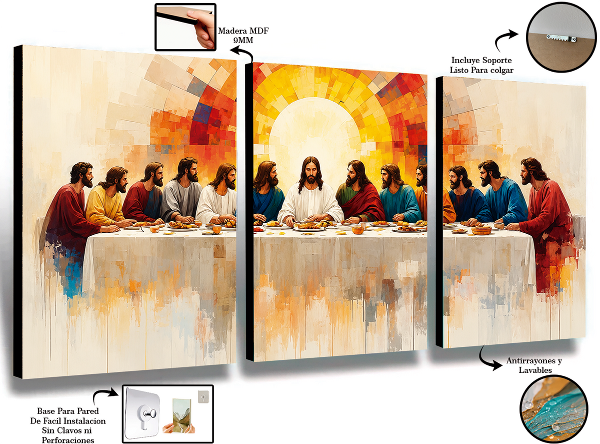 Última Cena - Cuadro Decorativo Religioso #12
