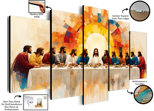 Última Cena - Cuadro Decorativo Religioso #12