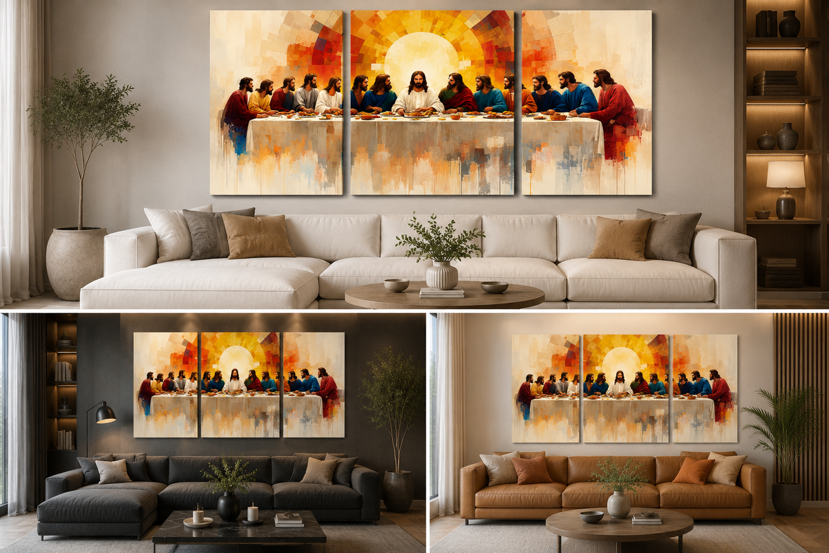 Última Cena - Cuadro Decorativo Religioso #12