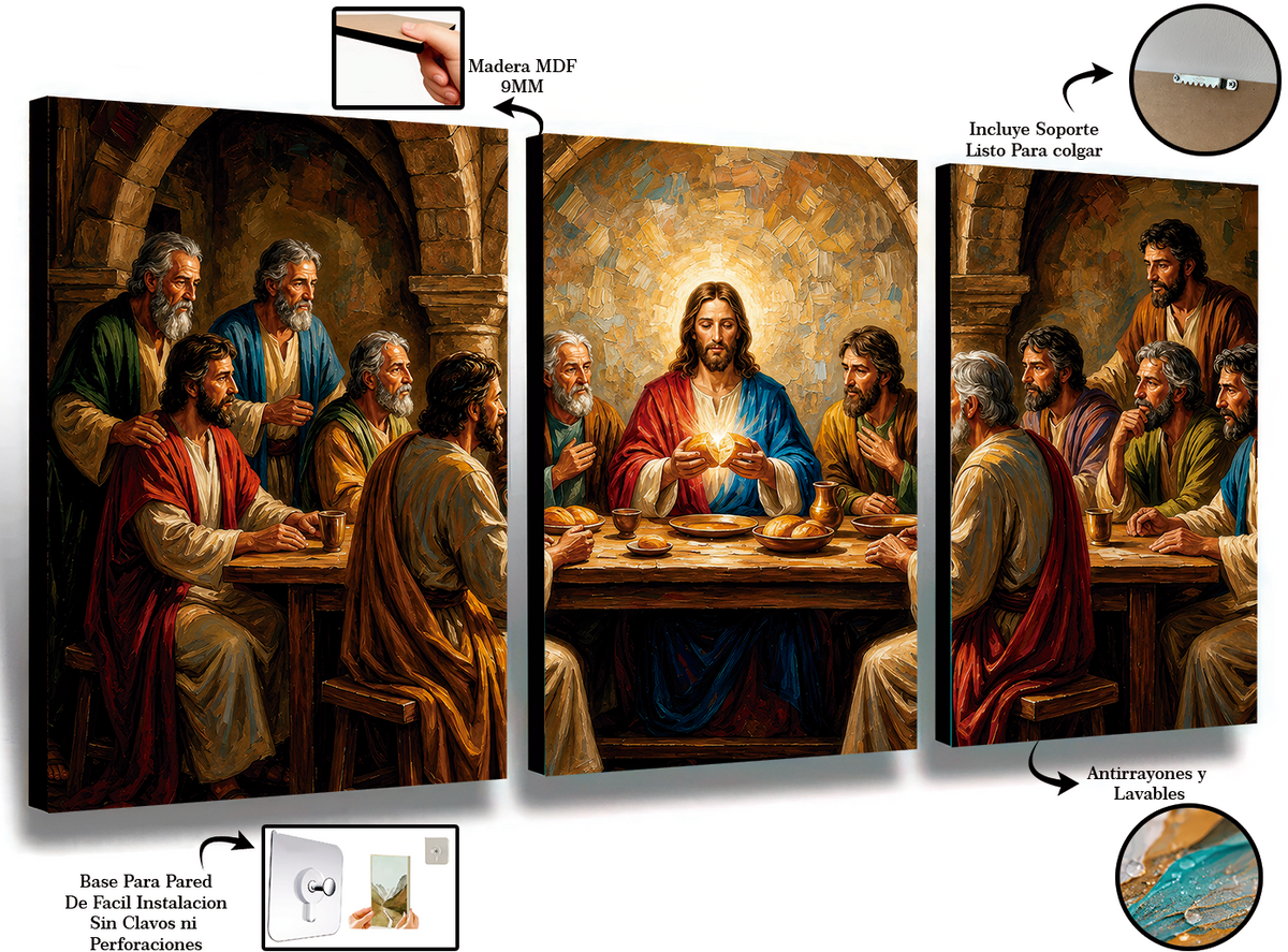 Última Cena - Cuadro Decorativo Religioso #13