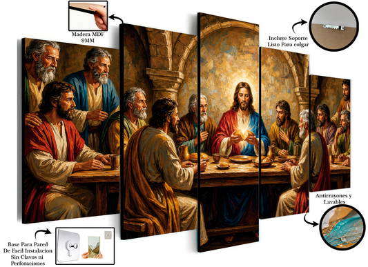 Última Cena - Cuadro Decorativo Religioso #13