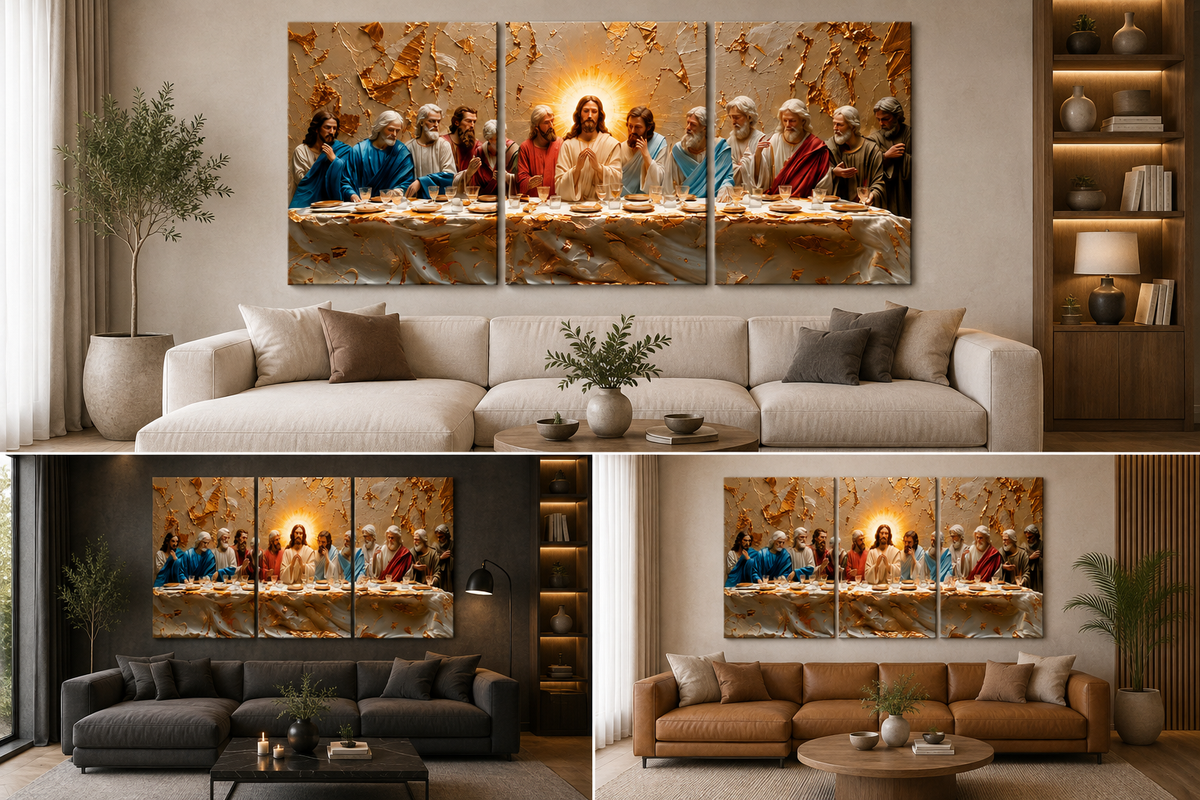 Última Cena - Cuadro Decorativo Religioso #14