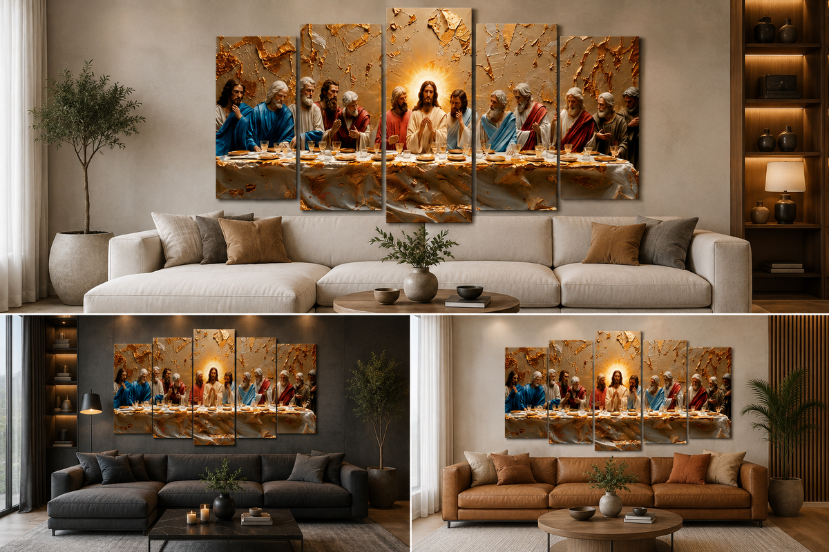 Última Cena - Cuadro Decorativo Religioso #14
