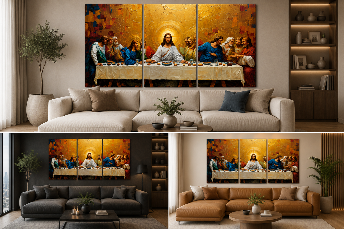 Última Cena - Cuadro Decorativo Religioso #15