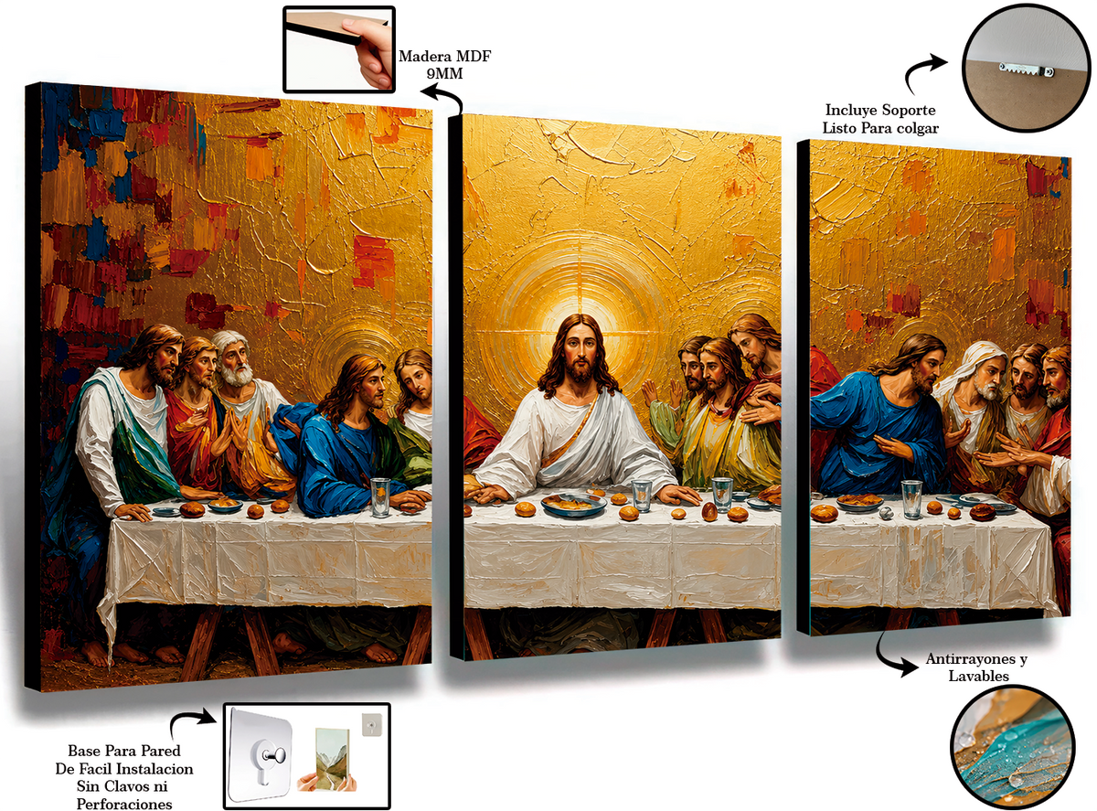 Última Cena - Cuadro Decorativo Religioso #15