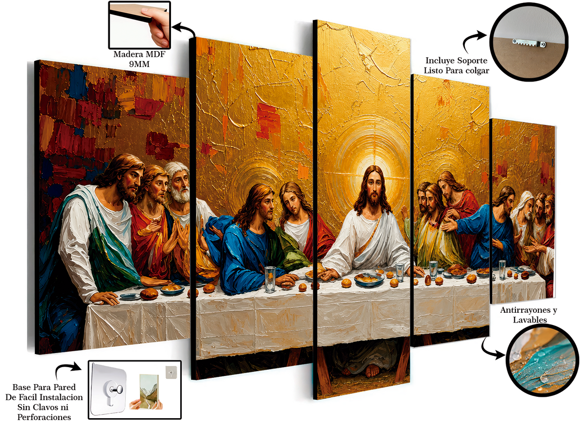 Última Cena - Cuadro Decorativo Religioso #15