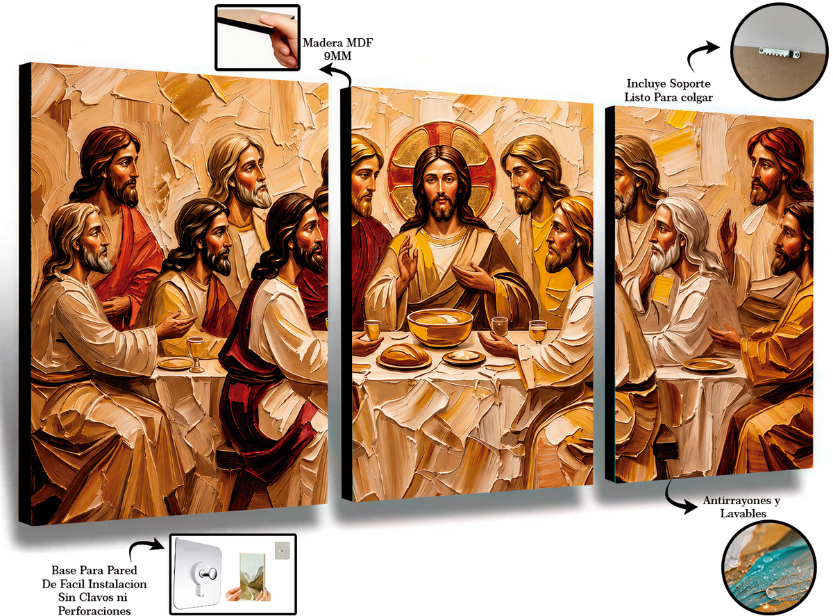 Última Cena - Cuadro Decorativo Religioso #16