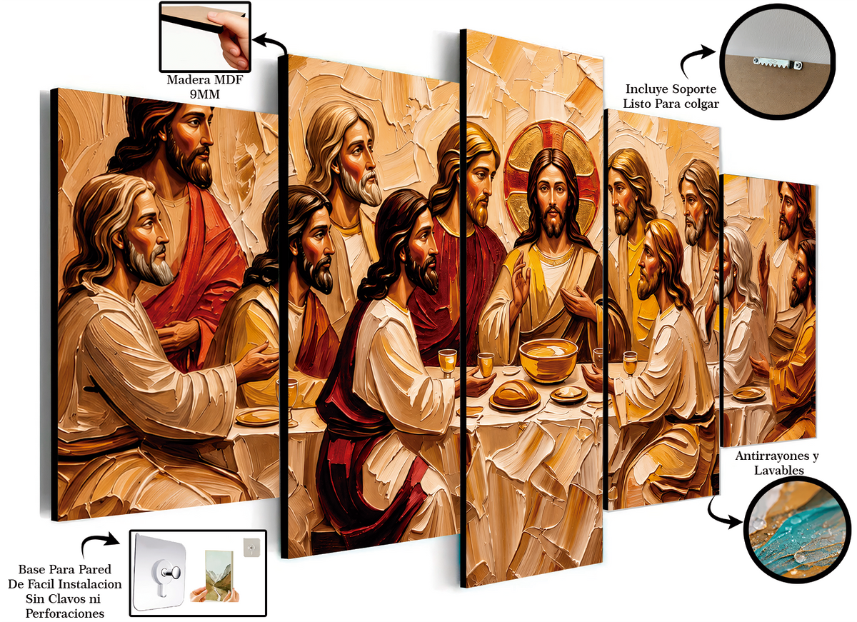 Última Cena - Cuadro Decorativo Religioso #16