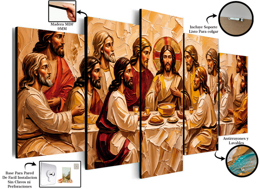 Última Cena - Cuadro Decorativo Religioso #16