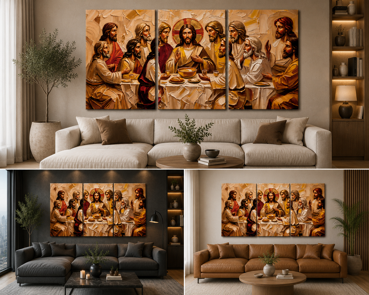 Última Cena - Cuadro Decorativo Religioso #16