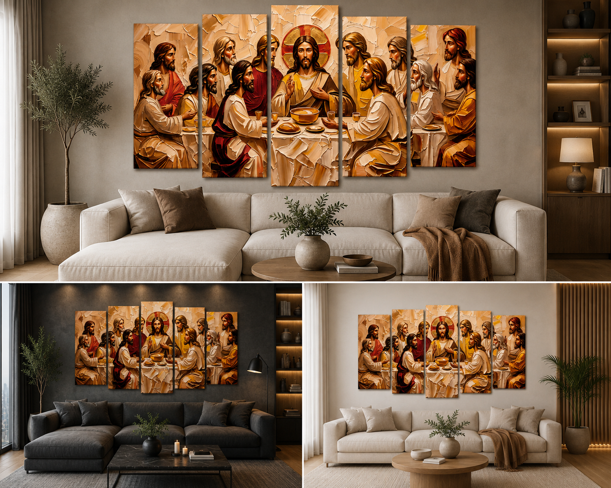 Última Cena - Cuadro Decorativo Religioso #16