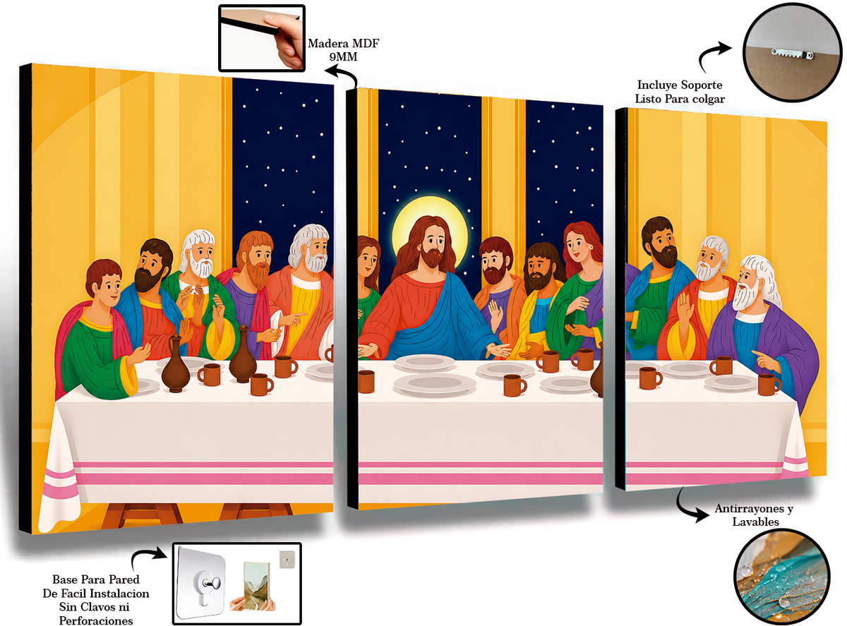 Última Cena - Cuadro Decorativo Religioso #18