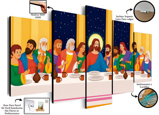 Última Cena - Cuadro Decorativo Religioso #18