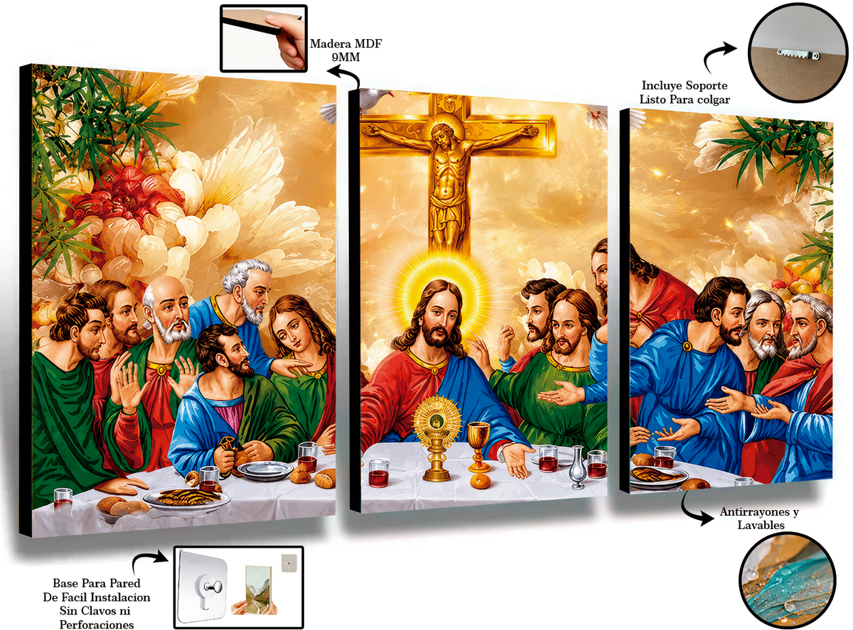 Última Cena - Cuadro Decorativo Religioso #19