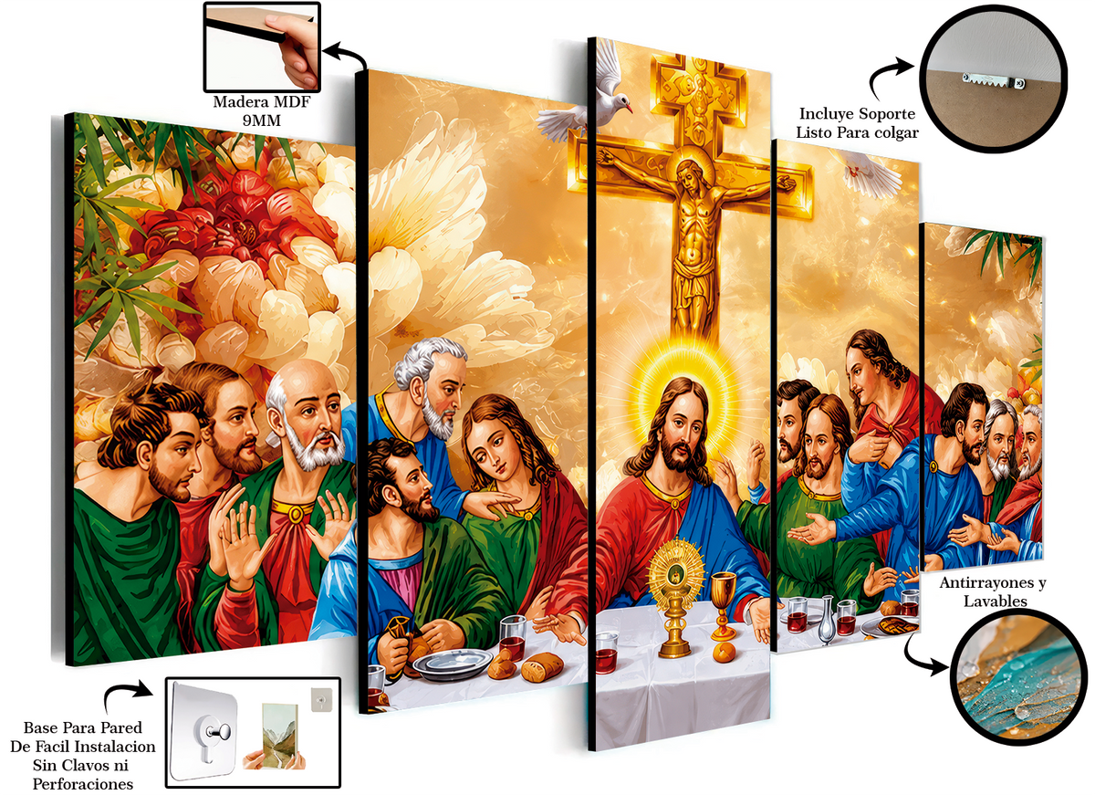 Última Cena - Cuadro Decorativo Religioso #19