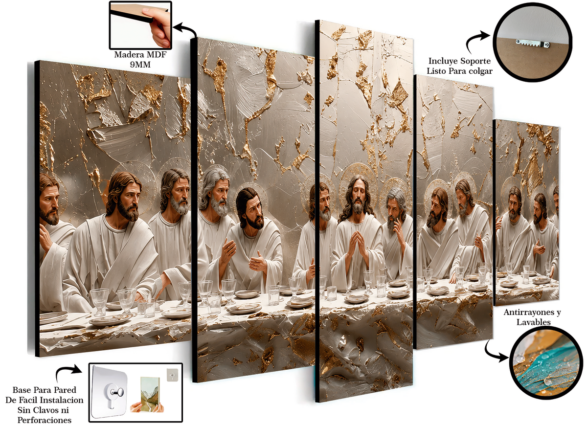 Última Cena - Cuadro Decorativo Religioso #2