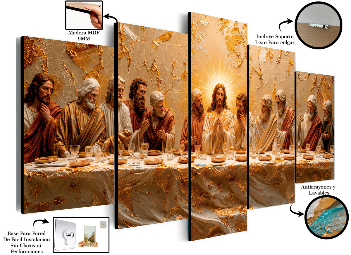 Última Cena - Cuadro Decorativo Religioso #20