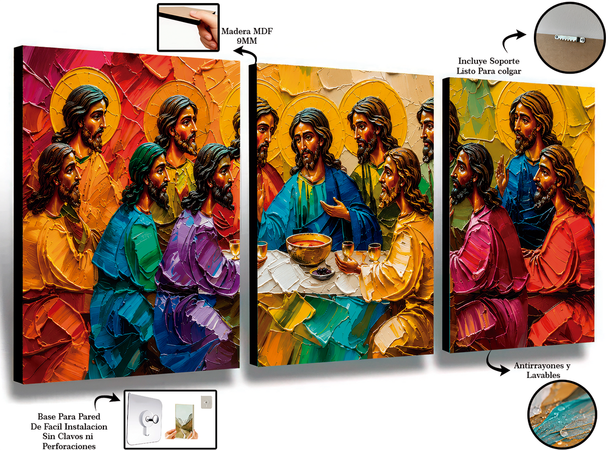 Última Cena - Cuadro Decorativo Religioso #21