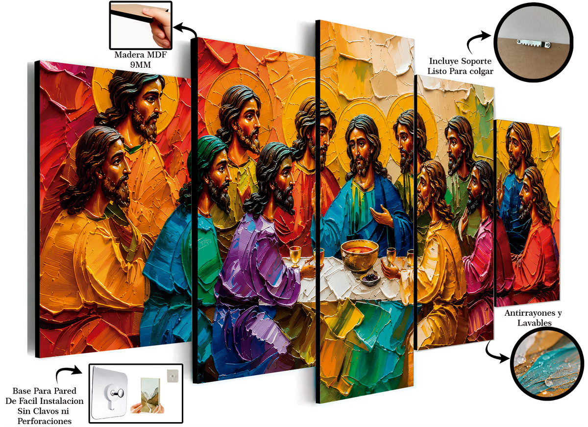 Última Cena - Cuadro Decorativo Religioso #21