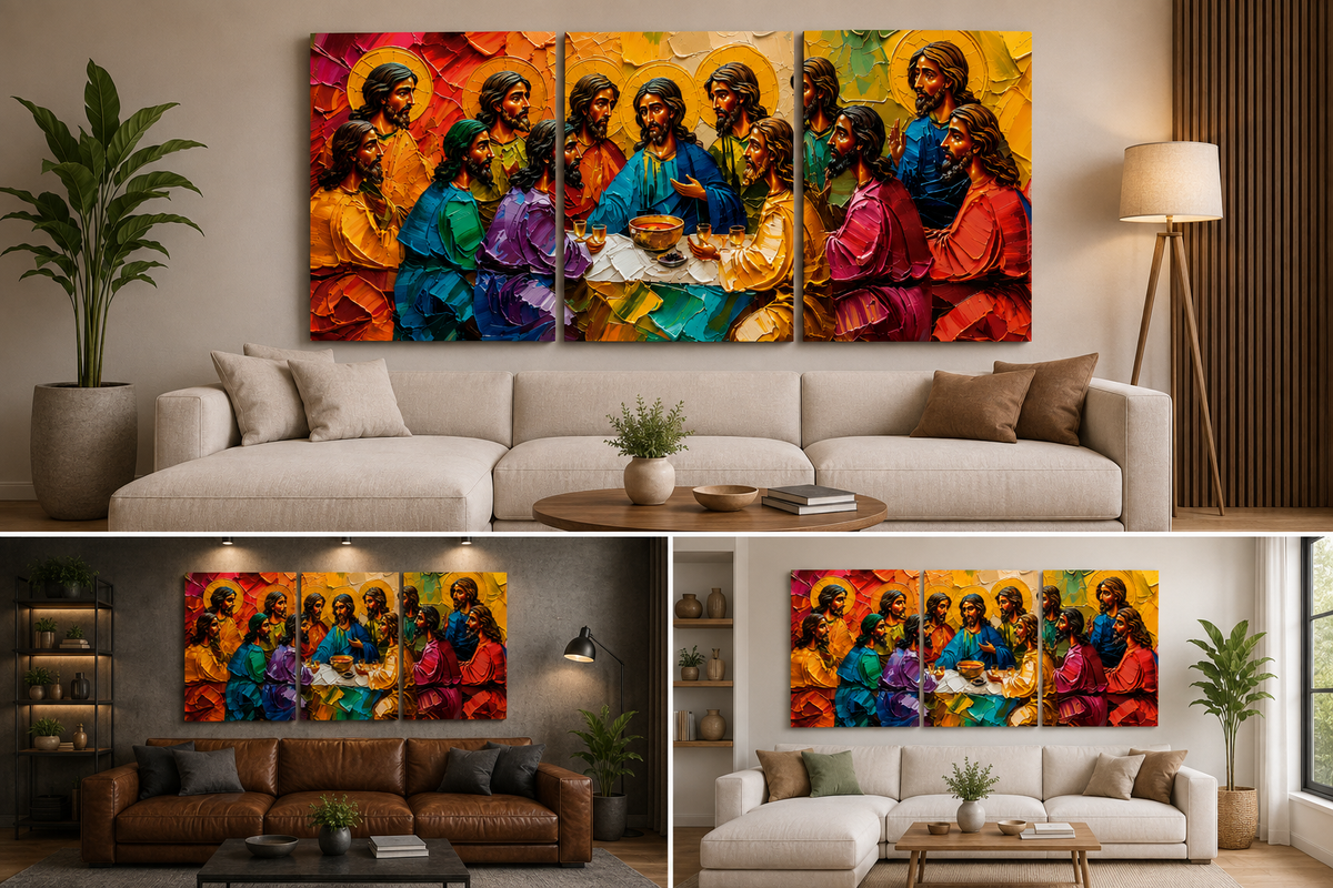 Última Cena - Cuadro Decorativo Religioso #21