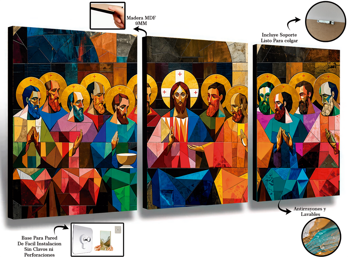 Última Cena - Cuadro Decorativo Religioso #3
