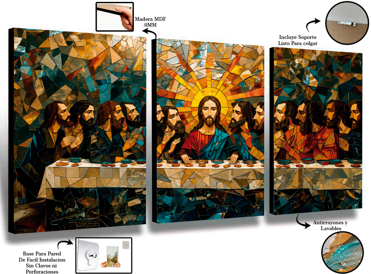 Última Cena - Cuadro Decorativo Religioso #4