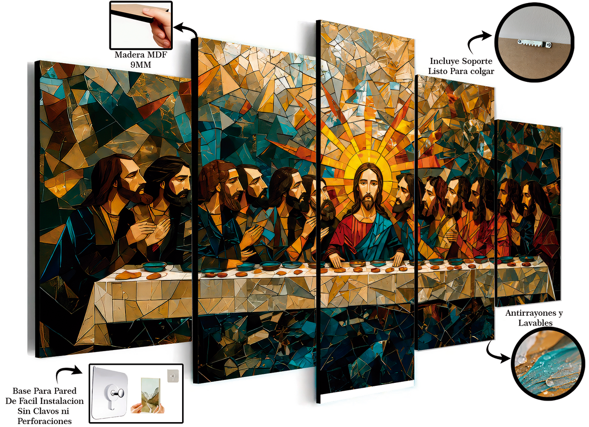 Última Cena - Cuadro Decorativo Religioso #4