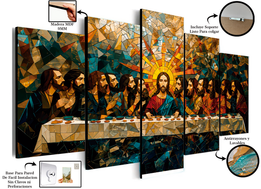 Última Cena - Cuadro Decorativo Religioso #4