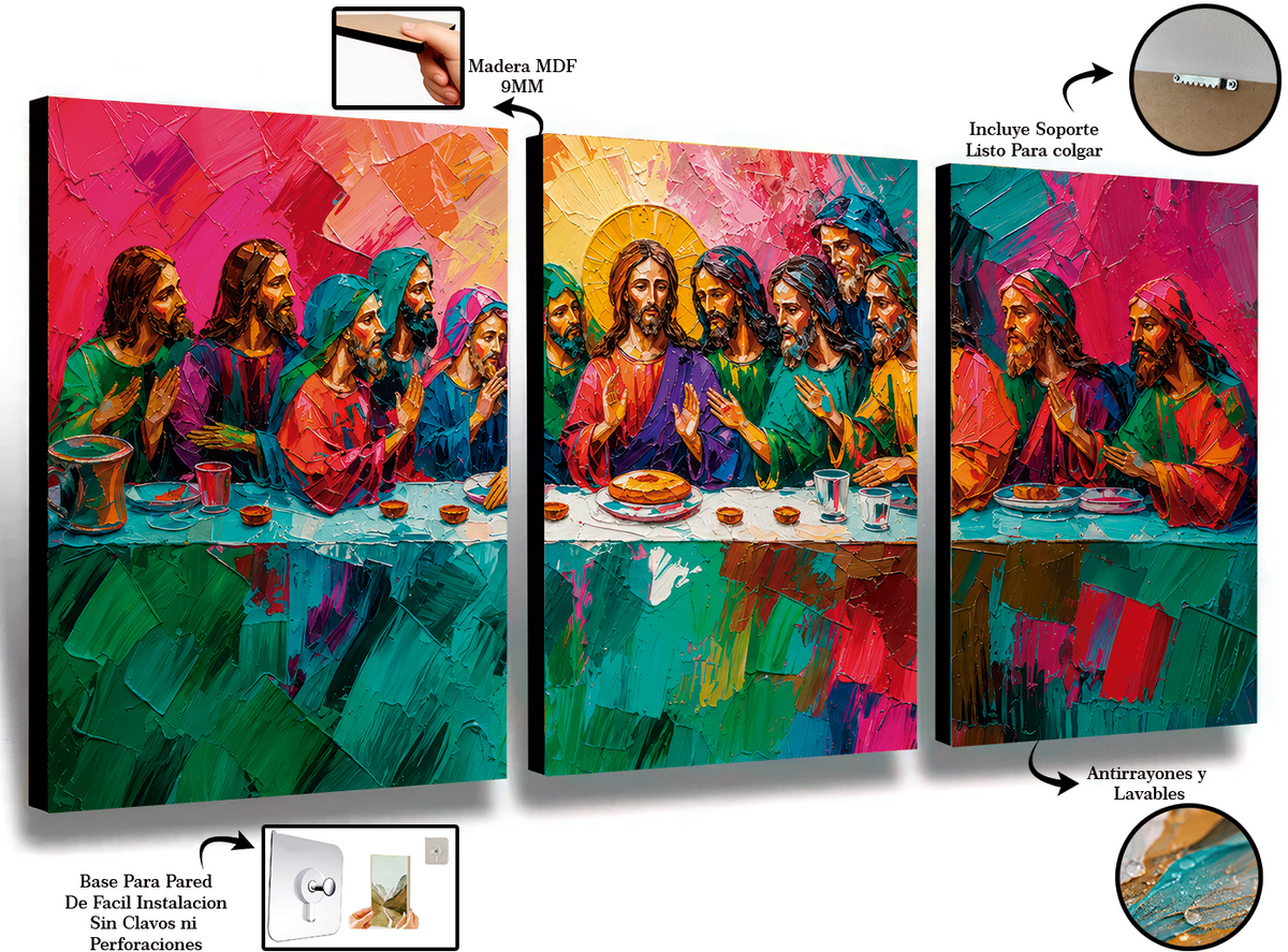 Última Cena - Cuadro Decorativo Religioso #5