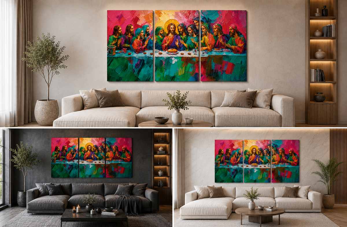 Última Cena - Cuadro Decorativo Religioso #5