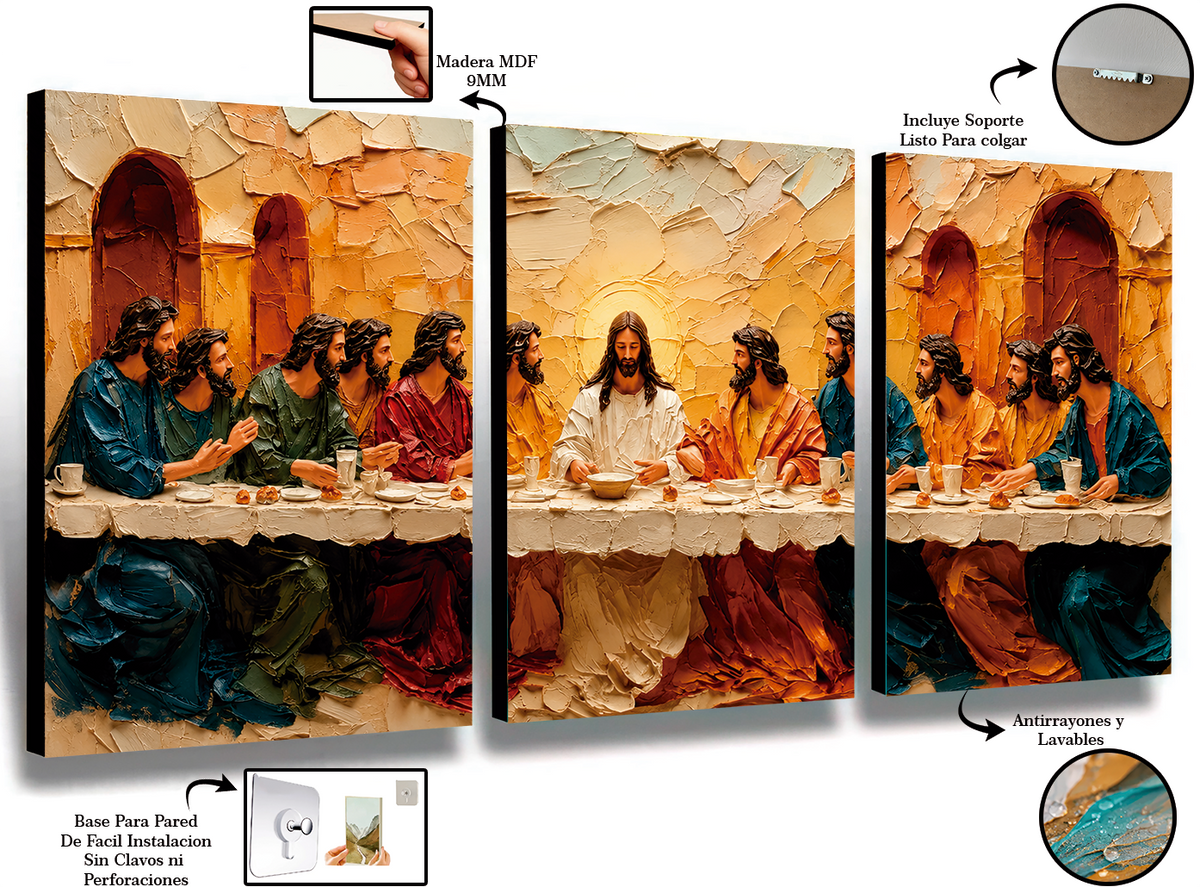 Última Cena - Cuadro Decorativo Religioso #7