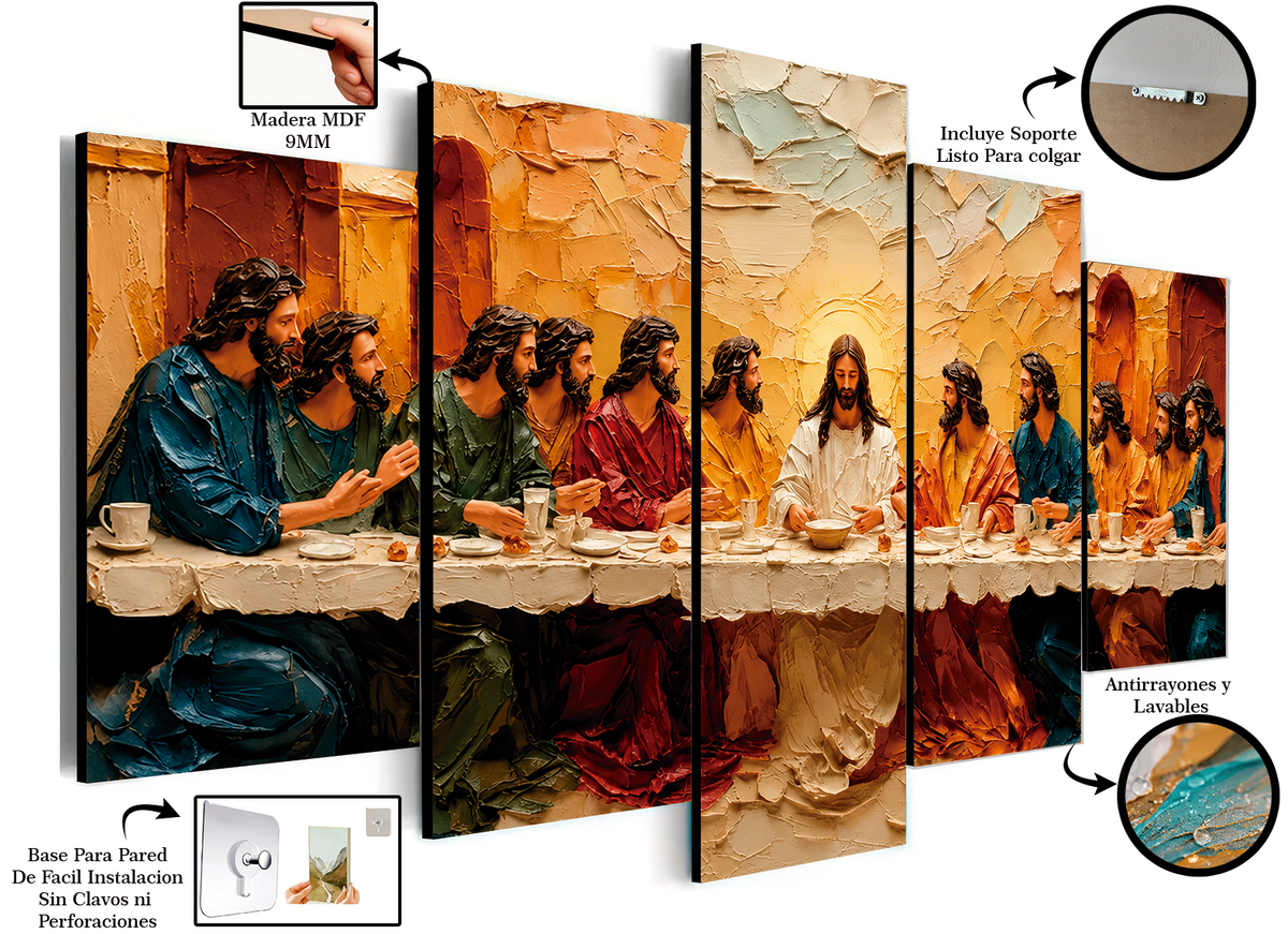 Última Cena - Cuadro Decorativo Religioso #7