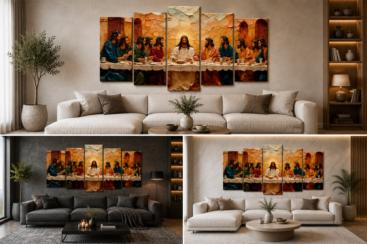 Última Cena - Cuadro Decorativo Religioso #7