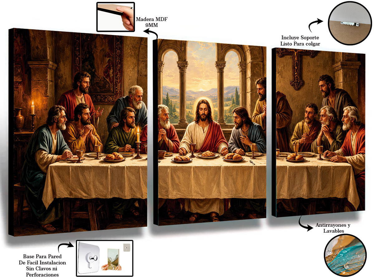 Última Cena - Cuadro Decorativo Religioso #8