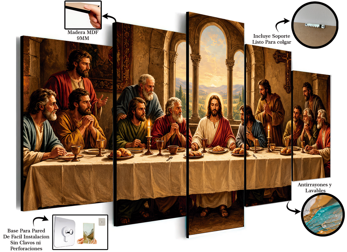 Última Cena - Cuadro Decorativo Religioso #8