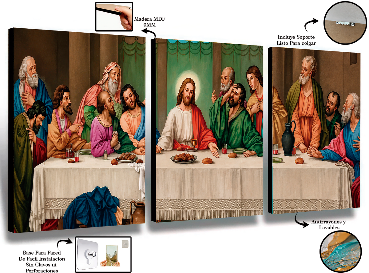 Última Cena - Cuadro Decorativo Religioso #9