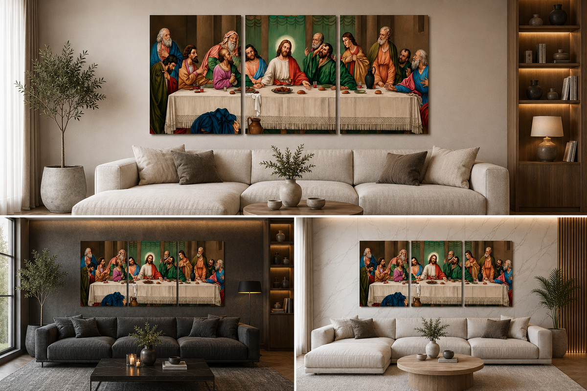 Última Cena - Cuadro Decorativo Religioso #9